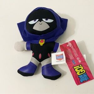 2016 Teen Titans Go Raven Bag Clip Plush 4 Inch Bleacher Creatures Toy
